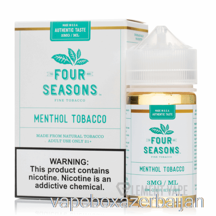 E-Juice Vape Menthol Tobacco - Four Seasons - 60mL 12mg